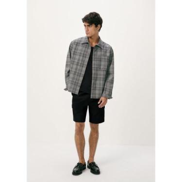 Imagem de Shorts Masculino Tecido Empapelado - Preto P - Hering Adulto, P