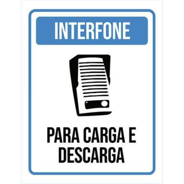 Imagem de Kit 3 Placas Interfone Carga Descarga Desenho