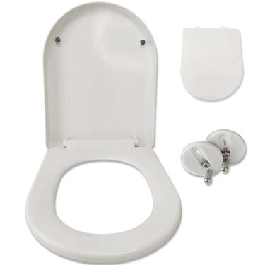 Imagem de Assento Sanitario Banheiro  Privada Lavabo Fecha Devagar Soft Close Fechamento Suave Amortecedor Casa Resistente