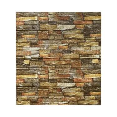 Imagem de Adesivo De Parede 3D Grande 70x77CM Em Espuma Autoadesiva À Prova d'Ág