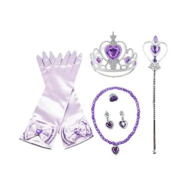 Imagem de Peruca, Luvas, Colar E Brincos Da Princesa Elsa Anna Para Meninas, Ace