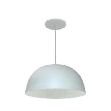 Imagem de Luminária Pendente Meia Lua 24cm Com Interior Branco Fiação 110/220 - 