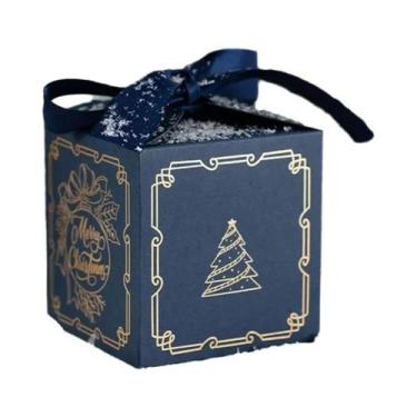 Imagem de Caixa De Presente De Natal Vermelha Verde Azul Com 5 Peças, Caixa De F