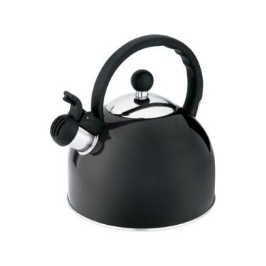 Imagem de Chaleira Hercules Inox Com Apito Fixo 1,75 Litros Preto, 1,75L, Preto