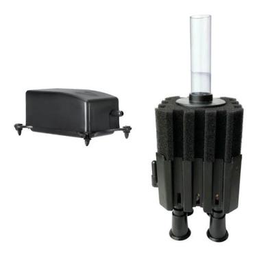 Imagem de Filtro Espuma Soma SFM-140 Aquário + Compressor de Ar, 110V/127V