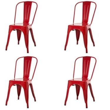 Imagem de Kit 4 Cadeiras ANM6671F Tolix Iron Titan Anima Office Ferro Pintura Ep