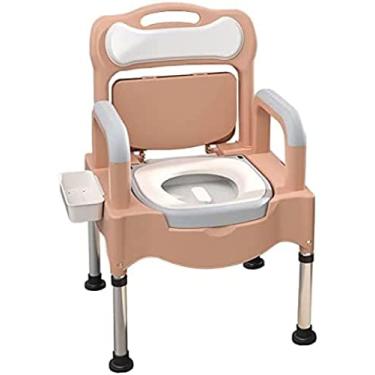 Imagem de Cômodas de cabeceira, vaso sanitário de cabeceira, cadeira sanitária, penico adulto com altura ajustável para idosos, banheiros portáteis para uso doméstico, adequado para pessoas com defici