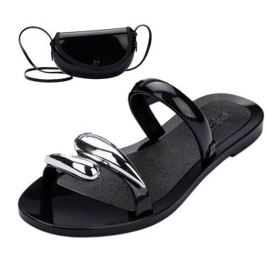 Imagem de Chinelo Feminino Bolsa Moderno Leve Rasteiro Eden Melissa