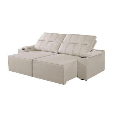Imagem de Sofá 3 Lugares Retrátil E Reclinável M-182 Martins Creme - MARTINS EST