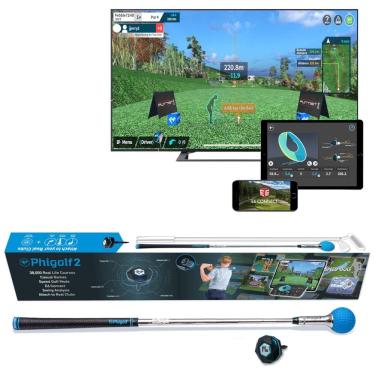 Imagem de Simulador de Golfe com Sensor de Movimento Inteligente, Swing Stick e Compatível com An...