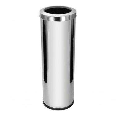 Imagem de Lixeira Inox 30 Litros com Aro em Aço Inox 30L Abertura Manual Diferencial Funcional Inox