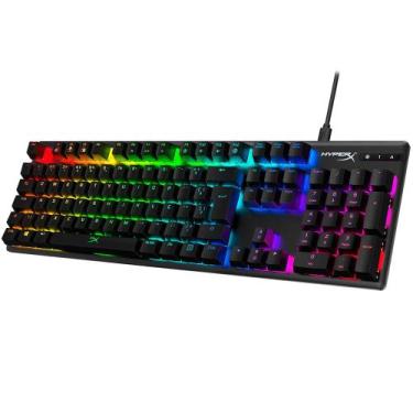 Imagem de Teclado Mecânico Gamer HyperX Alloy Origins, RGB, Switch HyperX Red, A