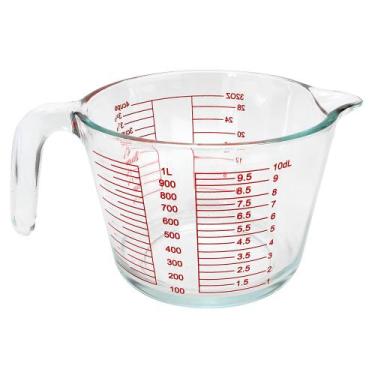 Imagem de Jarra Medidora em Vidro Borossilicato 1 Litro Com Alça Resistente Para