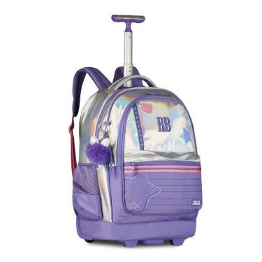 Imagem de Mochila Carrinho Rebecca Bonbon Holográfica Bolsa Escolar-Feminino