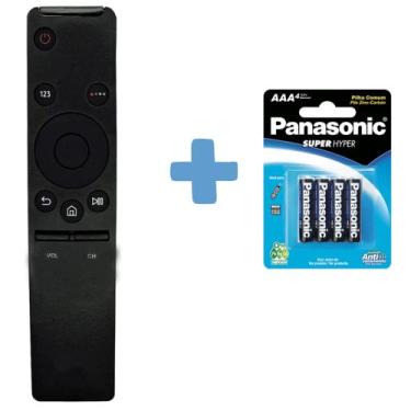 Imagem de controle compativel com tv samsung + pilhas panasonic anti vazamento -