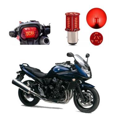 Imagem de Lâmpada Led Freio 2 Polos Sequencial Strobo Moto Bandit 650 2005 2006 