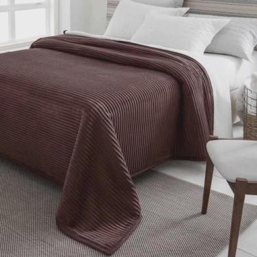 Imagem de Cobertor Casal Jolitex Dyuri Com Sherpa Ultra Macio 180x220cm, Marrom 