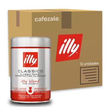 Imagem de Café Illy Clássico Torrado e Moído Kit 12 Latas 250G - Illy Café