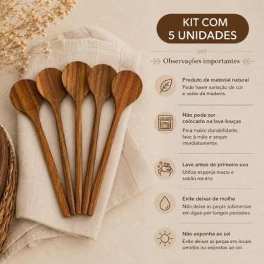 Imagem de Kit 5 Espátulas de Madeira P/ Patê Geléia Michelon