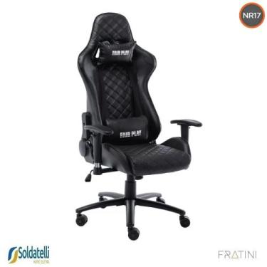 Imagem de Cadeira Gamer Fair Play PU Preta - Fratini