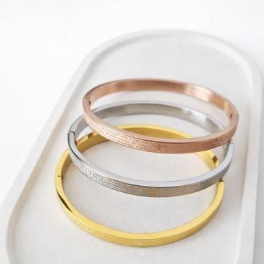 Imagem de Bracelete Trio de Pai Nosso em Aço Inoxidável - De Marie Semijoias