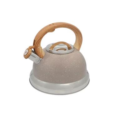 Imagem de Chaleira de Inox Roma Indução 2,7L com Apito Sonoro Soft-Touch para Fogão Areia Brinox