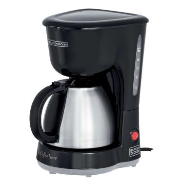 Imagem de Cafeteira Elétrica Black + Decker CM15 Jarra Inox 18 Xícaras Preto 750ML 600W 220V