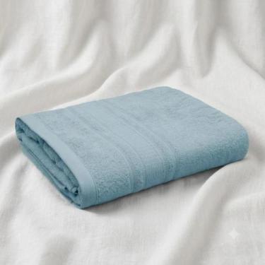 Imagem de Toalha de Banho Algodão Egípcio Memphis Banhão 78x150cm Appel, Azul Cl