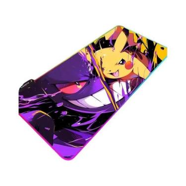 Imagem de Mouse Pad Gamer XXL RGB Com Iluminação LED Pokémon Para Gamers - Potde