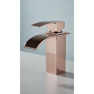 Imagem de Torneira Cascata Banheiro Monocomando Rose Gold Metal - Congratulation