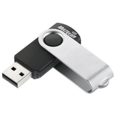 Imagem de Pen Drive Multilaser PD586 TWIST 2 04 GB USB 2.0 Preto, 4GB