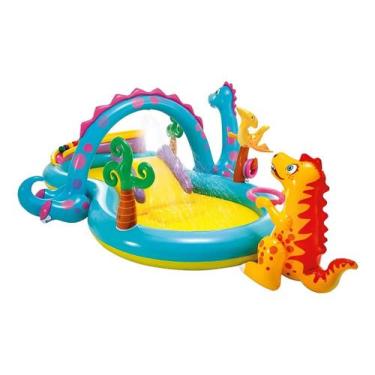Imagem de Piscina Infantil Inflável Playground Dinossauros com Escorregador - In