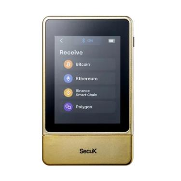 Imagem de Carteira Secux Neo Gold, Suporte a 5.000+ Criptomoedas, Tela Touchscreen 2.8", USB-C
