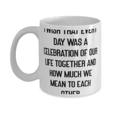 Imagem de Caneca Best Wife 325 g 443 ml, eu desejo que todos os dias fossem uma celebração da nossa vida juntos e como, presente para esposa, mordaça presentes do marido