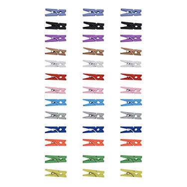 Imagem de Clipe de madeira, clipe de foto de bétula durável reutilizável com corda de cânhamo para decoração de casa