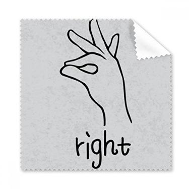 Imagem de Pano de limpeza preto com estampa de gesto personalizado, 5 peças