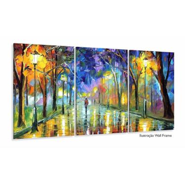 Imagem de Quadro Decorativo Pintura Mosaico 3 peças 120x60 sala quarto