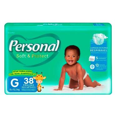 Imagem de Fralda Personal Soft E Protect Mega G Com 38 Tiras