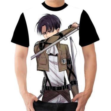 Imagem de Camiseta Camisa Capitão Levi Anime Attack On Titan 5 - Dias No Estilo