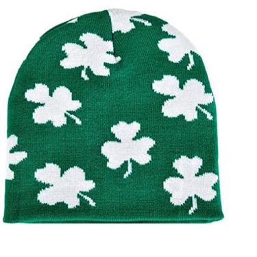 Imagem de Chapeu de Shamrock Beanie Irlandes - Chapeu de Trevo do Dia de St. Patrick