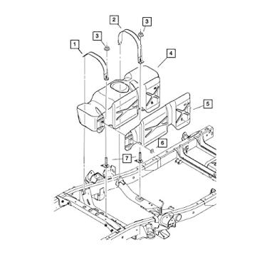 Imagem de Mopar 52102527AB Correia para tanque de combustível (frontal) Dodge Ram