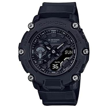 Imagem de Casio Relógio masculino analógico G-Shock GA-2200BB-1ADR, preto, pulseira, Preto, One Size, alça