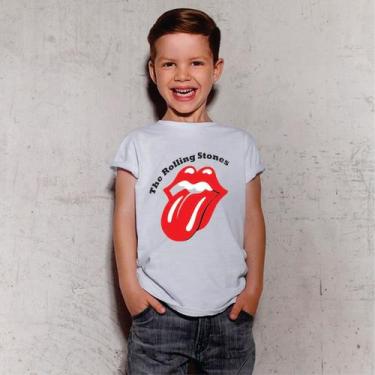 Imagem de Camiseta Infantil Rolling Stones Branca