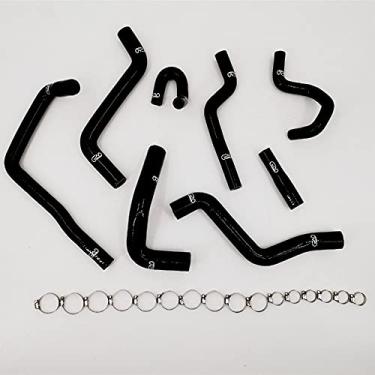 Imagem de Kit de mangueira de radiador e aquecedor de refrigeração de silicone compatível com VW Go lf GTI MK2 1,8 8 V código PB 1987-1991 (preto)