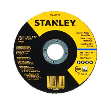 Imagem de STANLEY Disco Abrasivo de Corte Inox de 4.1/2 Pol. x 3mm x 7/8 Pol. (114mm x 3mm x 22mm) STA4521SF