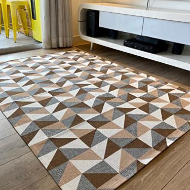 Imagem de Tapete Sala Moderno Antiderrapante 2,00 X 1,40 (Marrom)