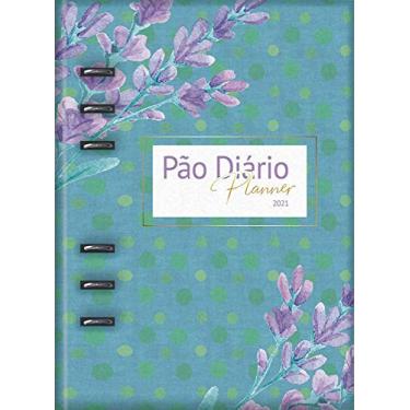 Imagem de Planner 2021 - Capa azul floral - Pão Diário (15x21cm)