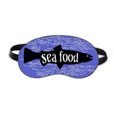 Imagem de Black Animal Fish Outline Protetor de olhos para dormir natural macio para a noite