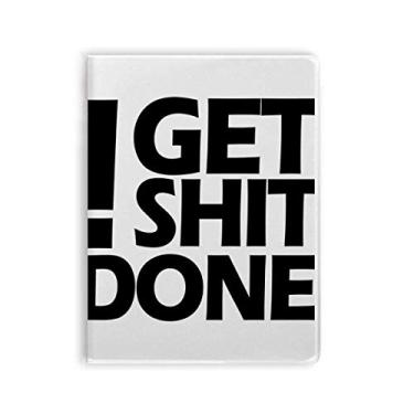 Imagem de Caderno com citação Get Shit Done Art Deco, moderno, capa de chiclete, diário de capa macia