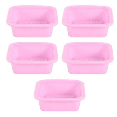 Imagem de QANYEGN Pacote Com 5 Moldes De Silicone Para Bolo, Forma De Bolo Quadrada Feita à Mão, Moldes Para Sabonete Artesanal, Utensílios De Cozinha(rosa)